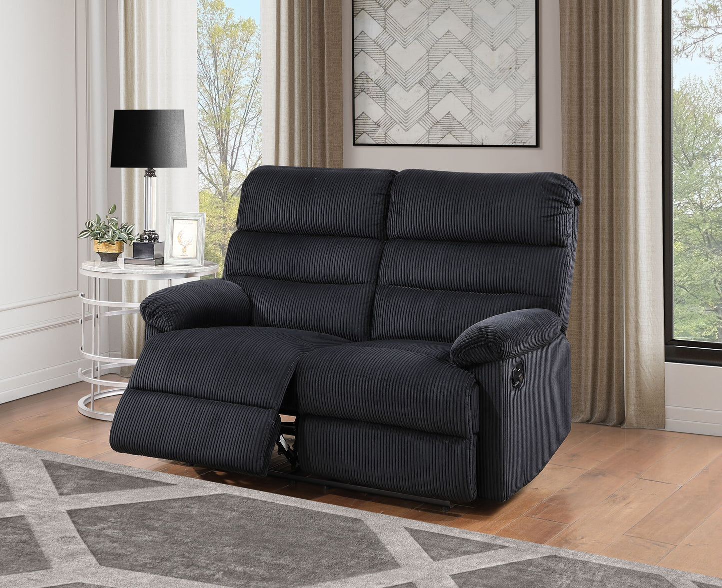 Lucie - Loveseat - Black