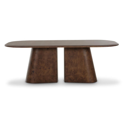 Gladyss - 87" Oval Dining Table - Brown