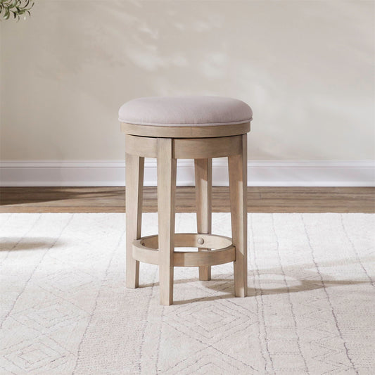 Brentwood - Upholstered Swivel Console Stool - Sandstone