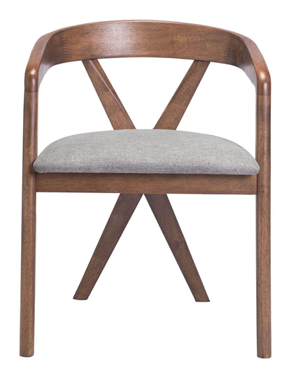 Cairo - Dining Chair - Dove Gray & Walnut