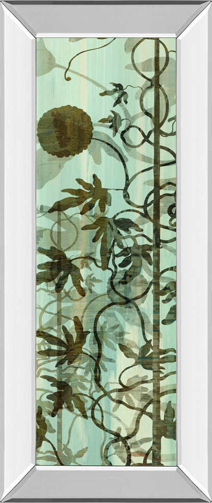 Climbers IV By James Burghardt - Mirror Framed Print Wall Art - Green