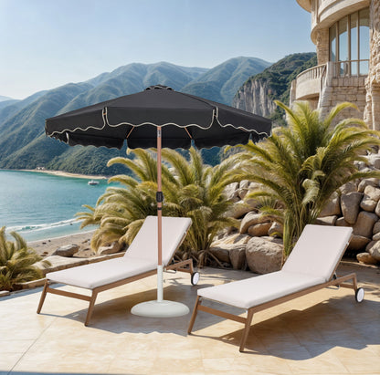 Amalfi - Patio Umbrella - Light Brown Base / Light Brown Pole