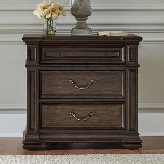 Provence Park - Nightstand With Charging Station - Brown