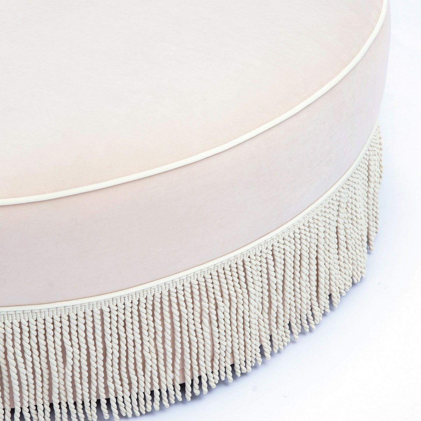 Tassy - Tasseled Round Ottoman