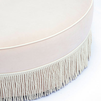 Tassy - Tasseled Round Ottoman
