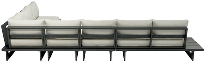 Maldives - 5 Piece Water Resistant Outdoor Patio Modular Sectional With Gray Base