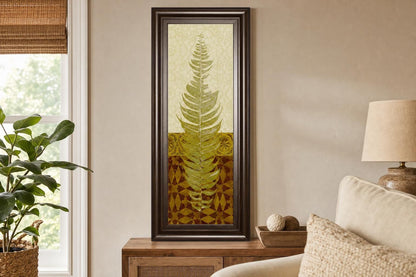 18x42 Tropical Frond II By Alonzo Saunders - Light Brown