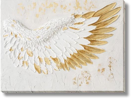 Radiant Feathered Uplift - 35" x 47" Framed Wall Art