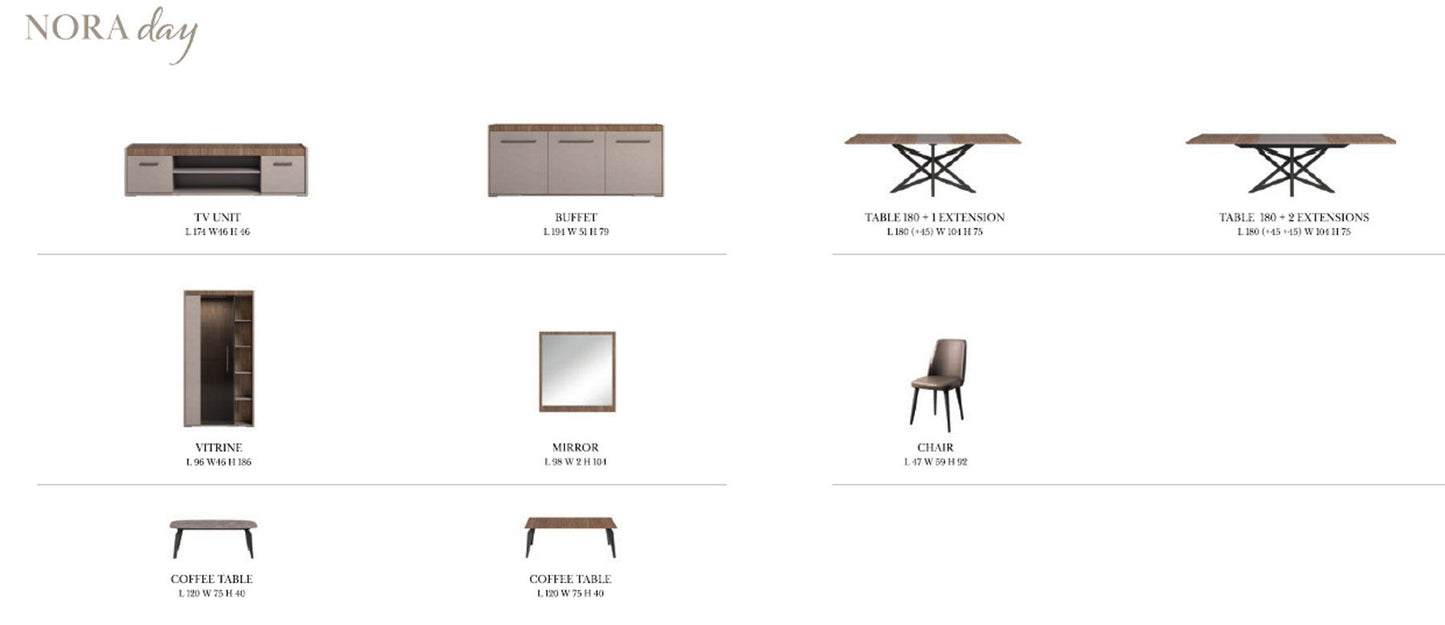 Nora - 2 Door China - Beige / Light Brown