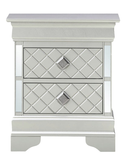 Verona - 24" Nightstand - Silver Champagne