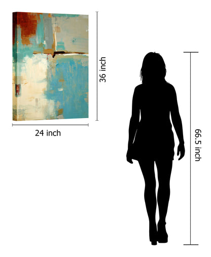 Mixed Media Canvas Abstract - Blue