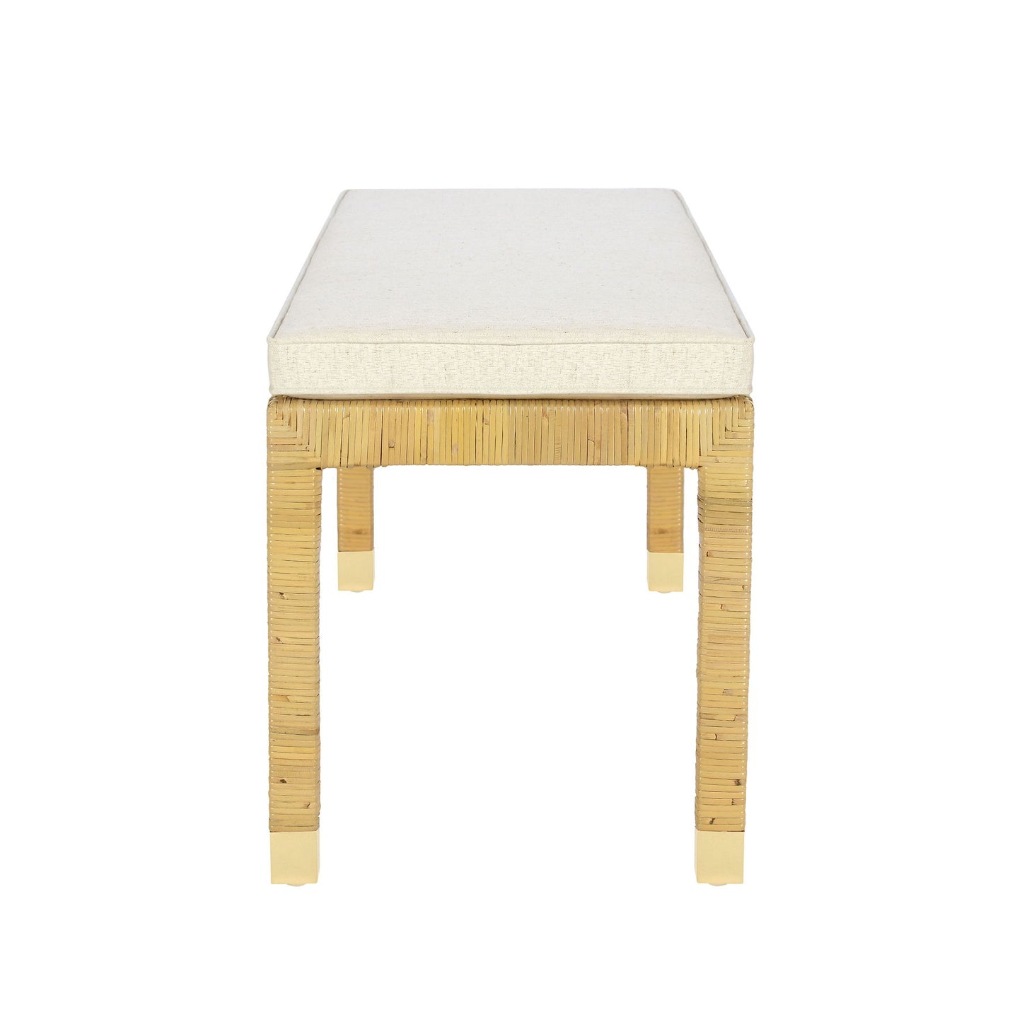 Amara - Woven Rattan Bench