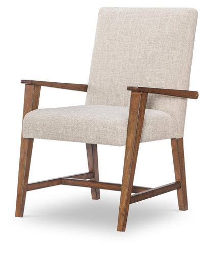 Fenmore - Upholstered Arm Chair (Set of 2) - Mocha And Distressed Cherry