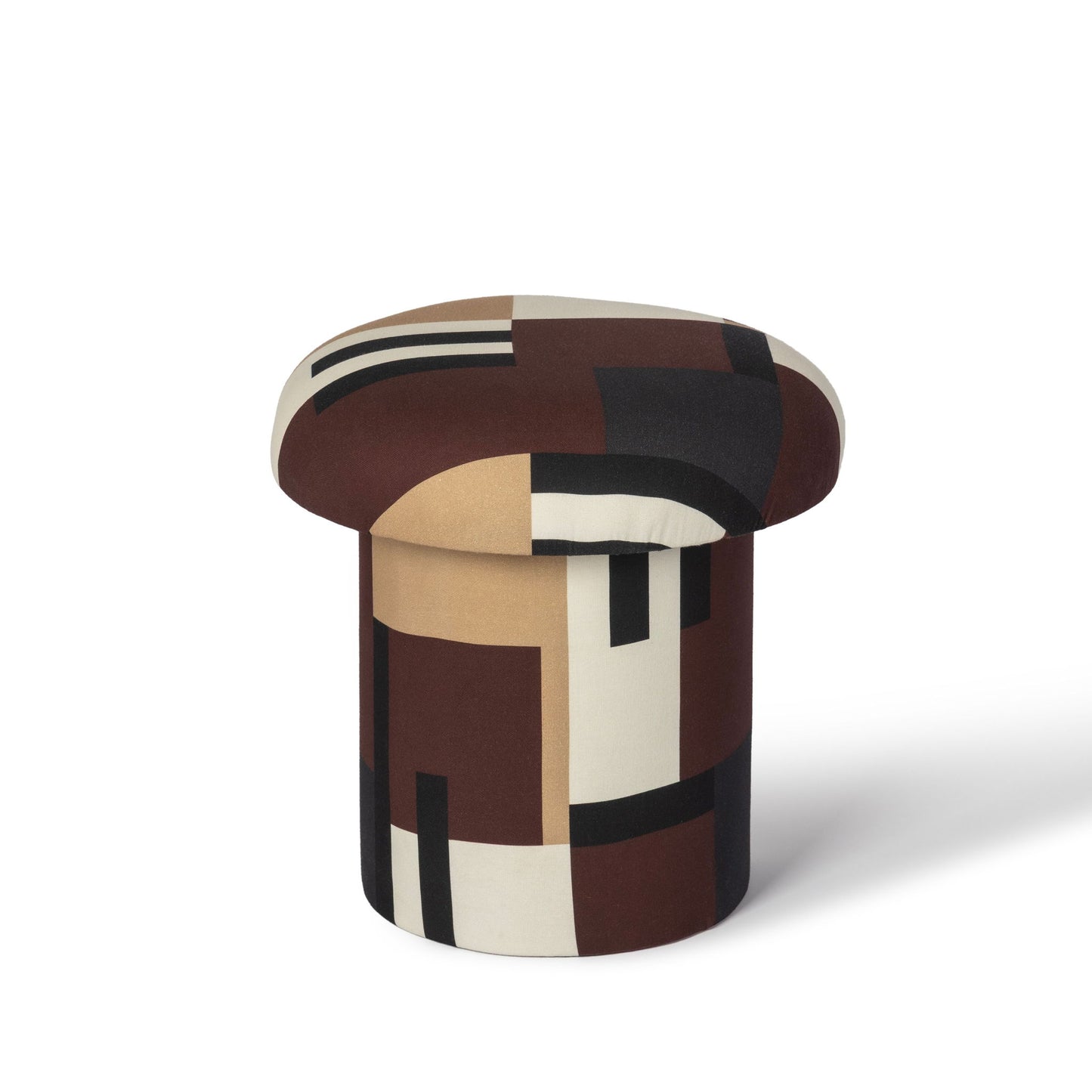 Lucy - Abstract Print Mushroom Stool