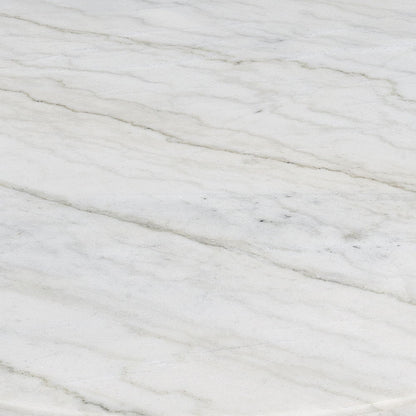 Zaidee - Coffee Table With Marble - Marble Top & Nickel
