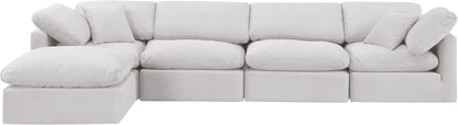 Indulge - Velvet 5 Piece Modular Sectional With Chaise