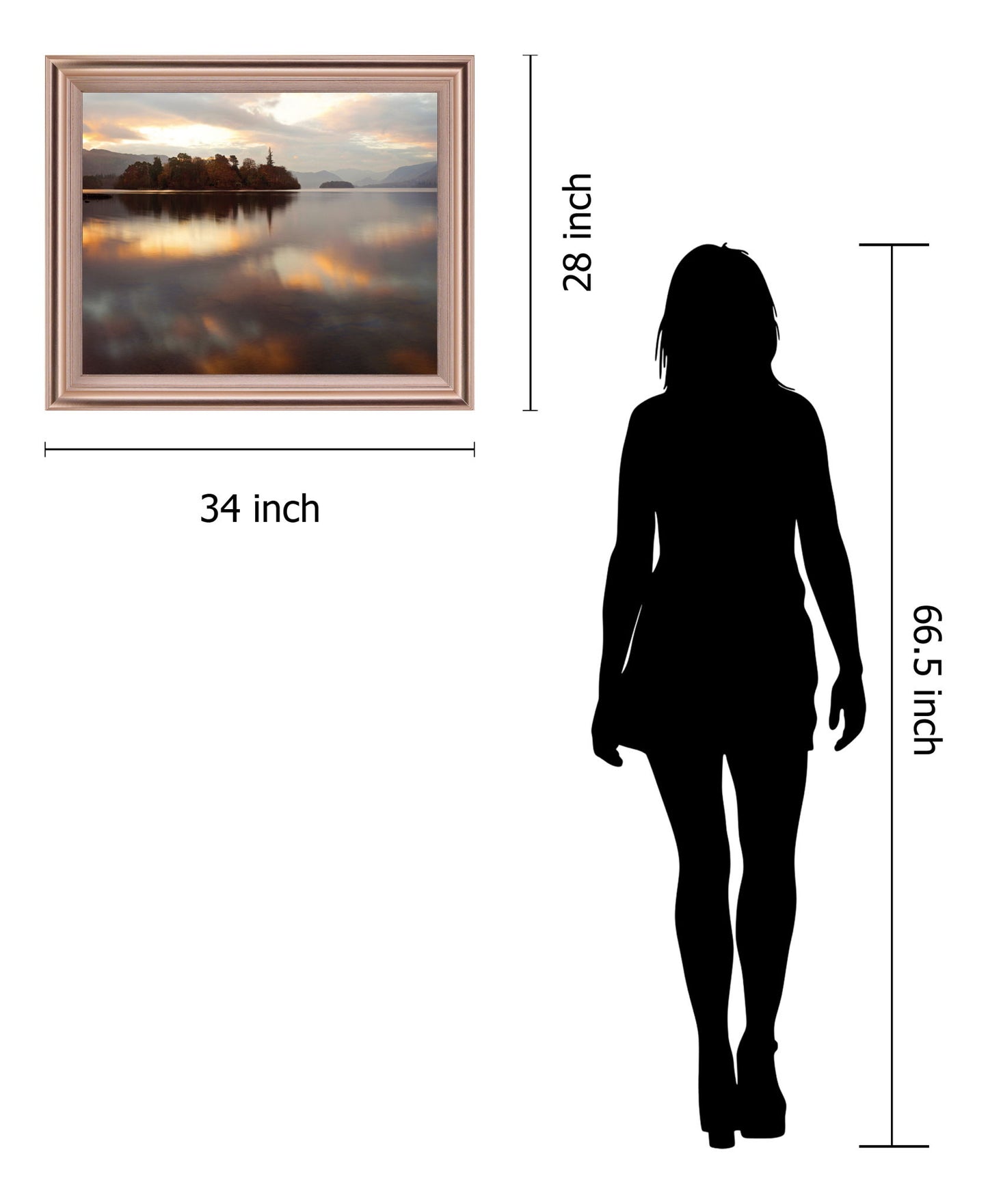 Misty Isle Sunrise - 28" x 34" Framed Wall Art