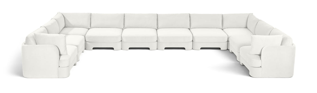 Hammond - Velvet Performance Fabric Upholstered 10 Piece Sectional