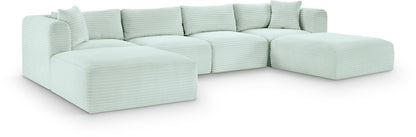 Shaggy - 6 Piece Modular Sectional With 2 Ottomans