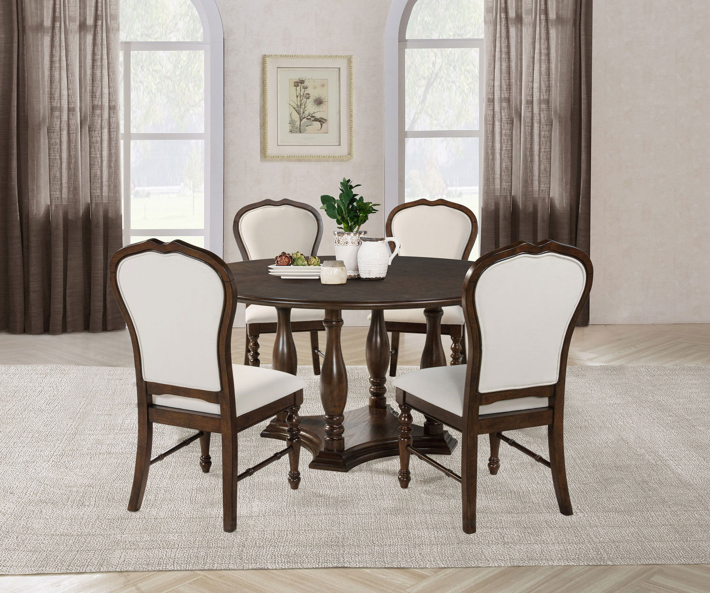 Landon - Round Dining Table Set