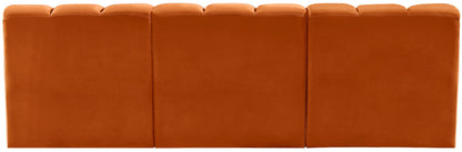 Arc - Velvet 3 Piece Modular Straight Sofa