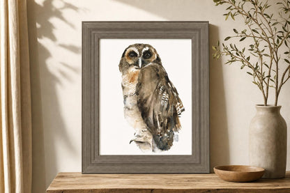 22x26 Watercolor Owl I By Jennifer Paxton Parker - Dark Gray