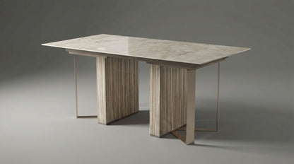 Luce - Dining Table - Beige / Light Brown