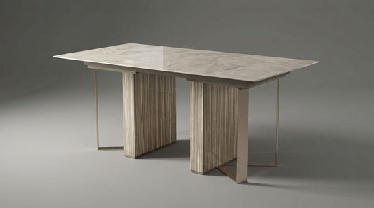Luce - Dining Table - Beige / Light Brown
