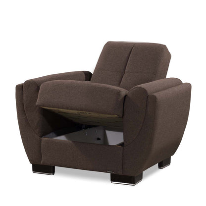 Ottomanson Armada Air - Upholstered Convertible Armchair With Storage - Polyester