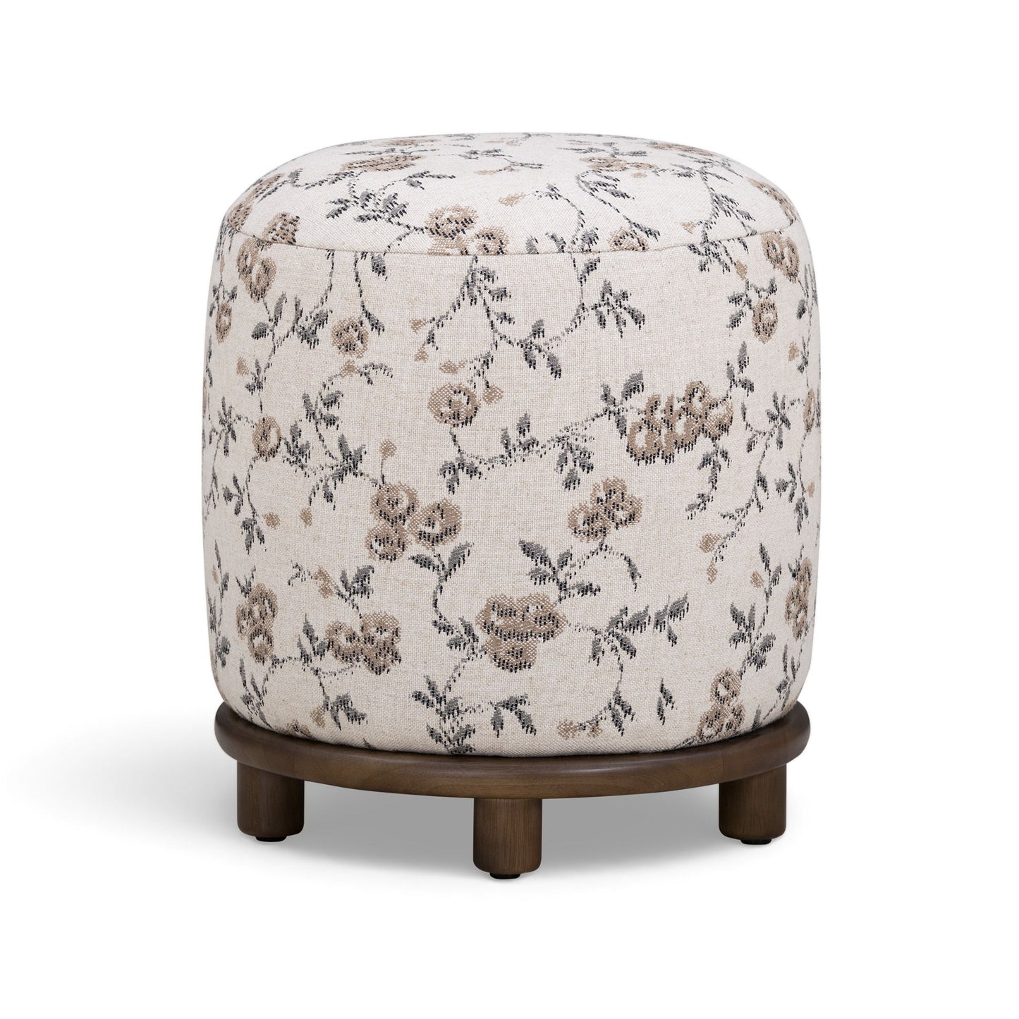 Bisou - Floral Jacquard Ottoman