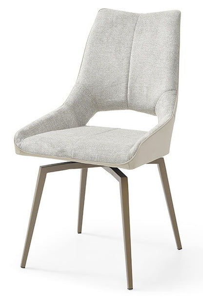 1239 - Swivel Chair - Beige / Champagne