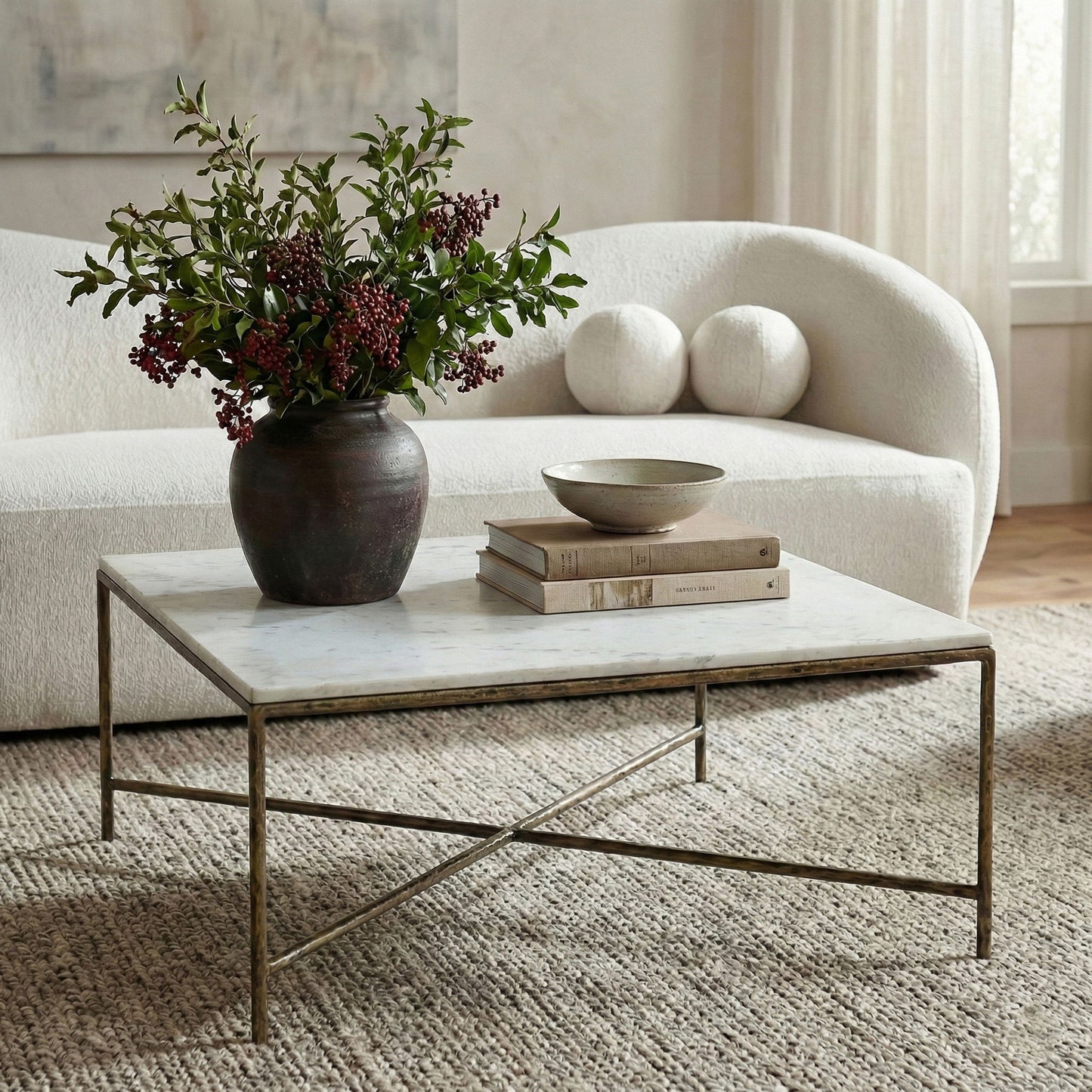 Valen - Marble And Iron Table