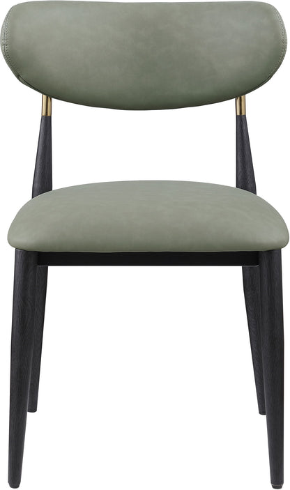 Ronda - Vegan Leather Upholstered Dining Side Chair - Black Legs