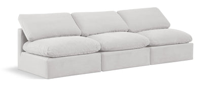 Indulge - Velvet 3 Seat Modular Armless Sofa