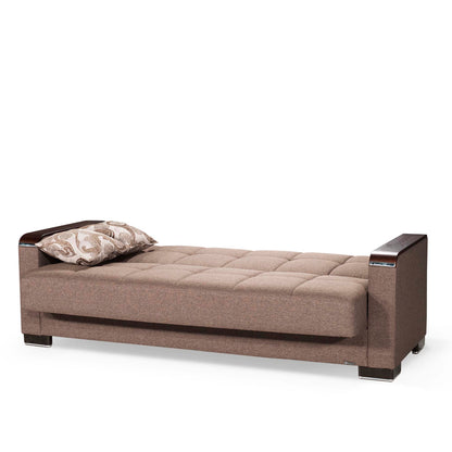 Ottomanson Armada X - Upholstered Convertible Wood Trimmed Sofabed With Storage - Polyester