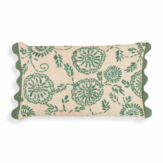 Portia - 20" x 12" Accent Cushion Cover - Aqua