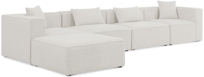 Cube - Linen 5 Piece Modular Sectional With Chaise