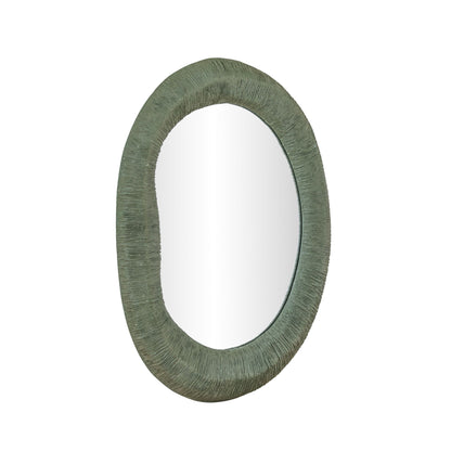 Orpheus - 22" x 28" Ribbed Fiberglass Thick Wall Mirror - Forest Green