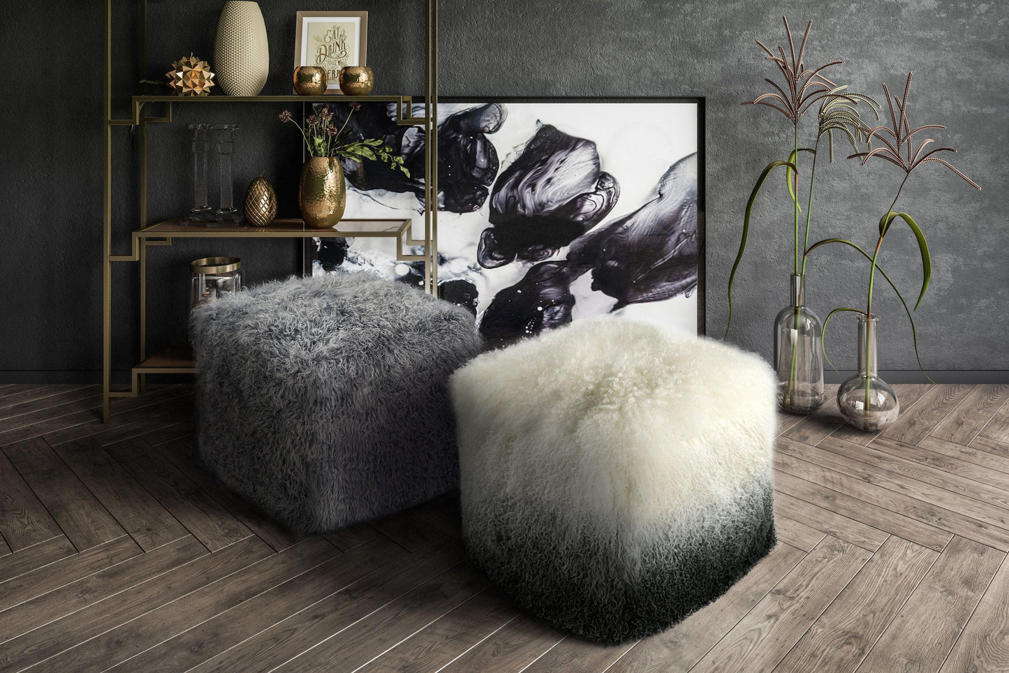 Moody - Tibetan Sheep Pouf