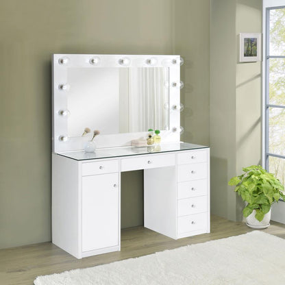 Acena - 7-Drawer Vanity Set With Lighting