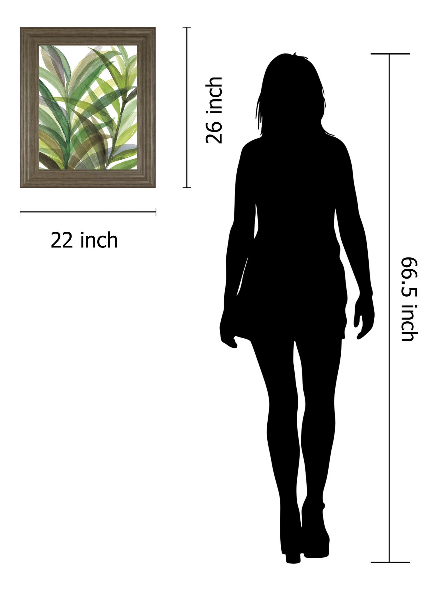 Tropical Greens Il By Rebecca Meyers - Framed Print Wall Art - Green