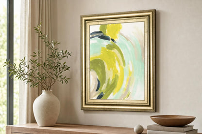 22x26 Tidal Vortex IV By June Erica Vess - Yellow