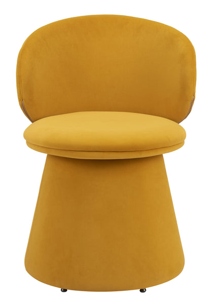 Oblic - Swivel Dining Chair - Orange