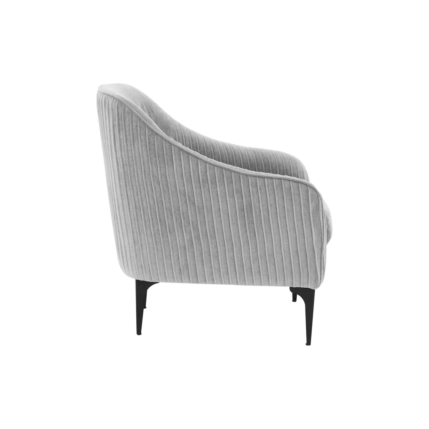 Serena - Velvet Accent Chair With Black Legs