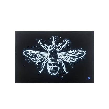 Talisha - Wall Art With LED - Smoky Glass & Faux Crystal