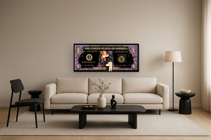 Opulent Diva Dollar - 28" x 63" Framed Wall Art