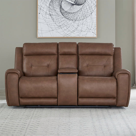 Beckham - Loveseat With Console P2 & ZG - Aline Saddle