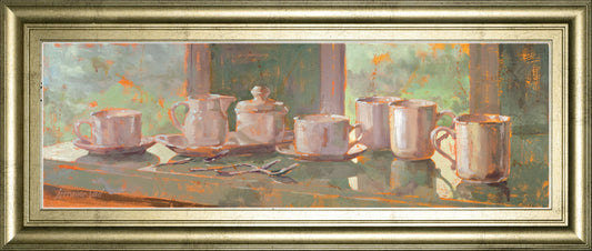 Gathering Il By Lorraine Vail - Framed Print Wall Art - Light Brown