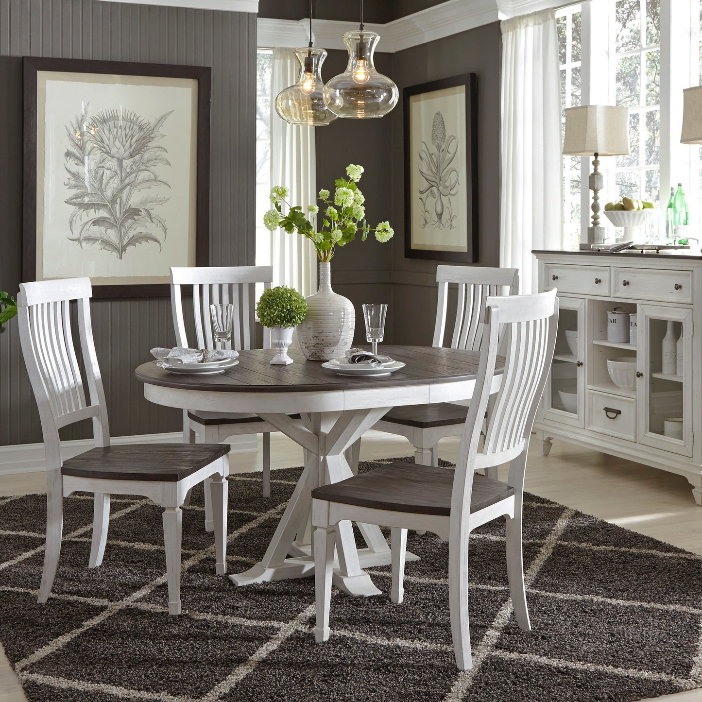 Allyson Park - Pedestal Table Set