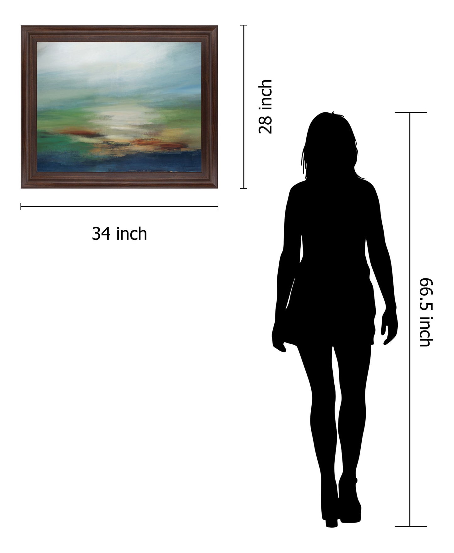 Mist Valley - 28" x 34" Framed Wall Art